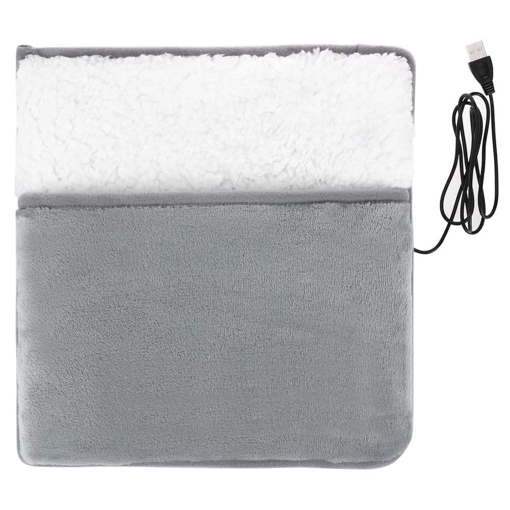 Household Foot Heating Pad with USB Electric Heated Warmer, Large Pocket Design for Winter Comfort, Constant Temperature Soft Warmer for Home, Office, and Dorm Energy Efficient Use