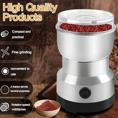 Nima Stainless Steel Electric Grinder & Coffee Maker – Multifunctional Spices Kitchen Mixer Grinder, Masala Processor, Household Coffee Beans Mill- Mini Mixer