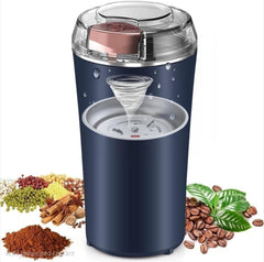 Portable Electric Coffee Grinder Spice & Coffee Bean Grinder Stainless Steel 4 Blade Mixer Grinder for Masala & Herb Push Button Control Durable Grinding Machine for Dry Item