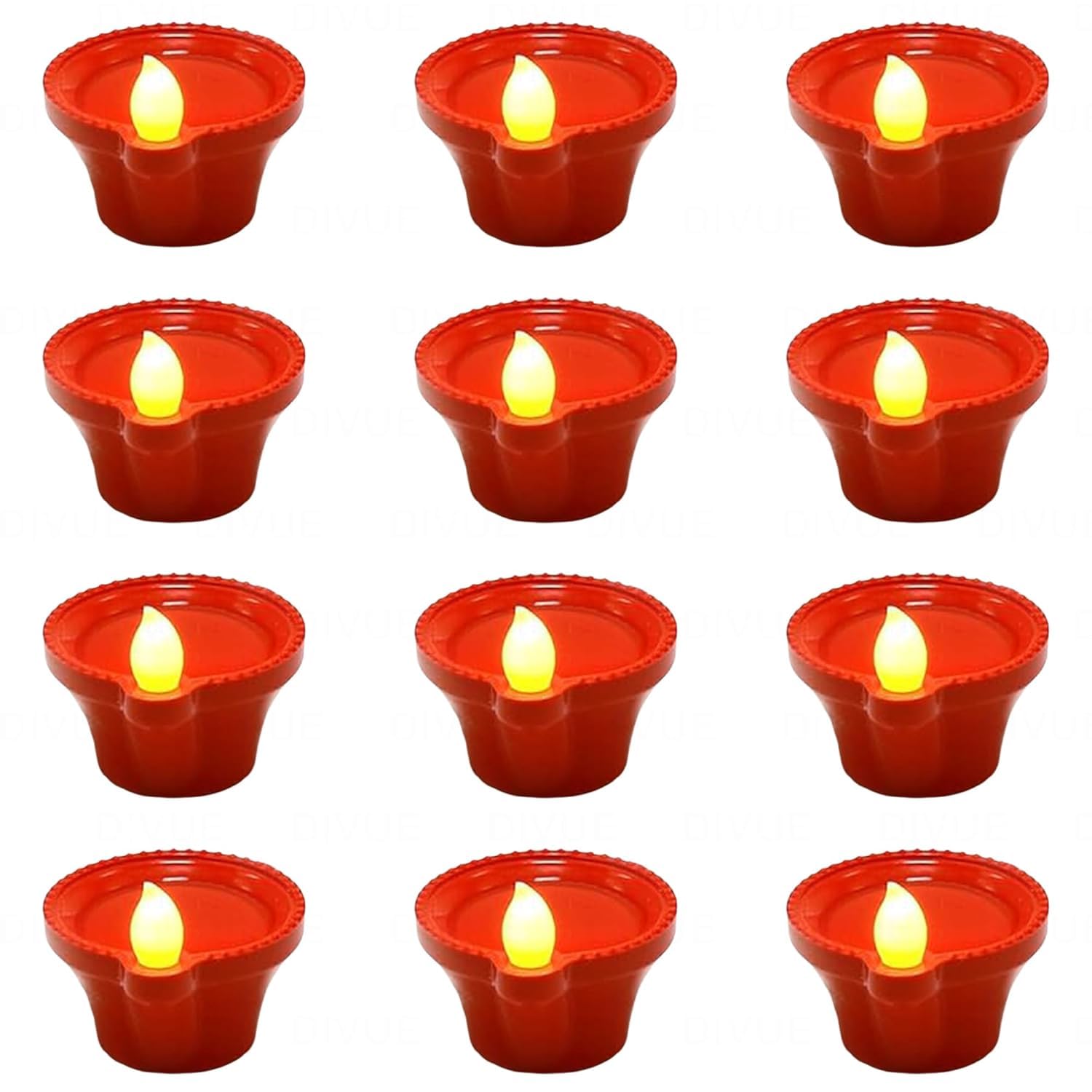 LED Light Water Lit Diya Sensor E-Diya, No Electricity Needed | (Pack of 6)