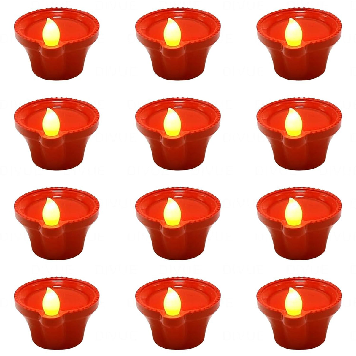 Water Sensor Eco-Friendly Led Diyas Candle E-Diya, (Pack of 4)