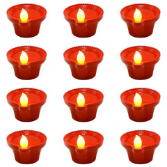 Water Sensor Eco-Friendly Led Diyas Candle E-Diya, (Pack of 4)