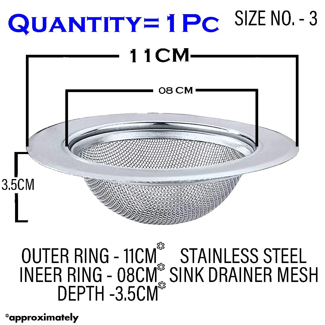 Stainless Steel Household Kitchen Sink Strainer Jali for Home Bathroom Kitchen Shower Blockage-Proof Hair Stoppers Drain Sink Colander Floor Drain