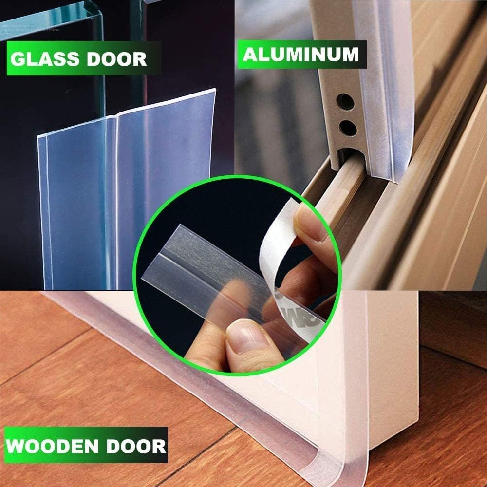 Silicone Adhesive 3 Meter Door Gap Seal Strip Weather Sealing Bottom Door Tape Waterproof Insects dust, Stop air, soundproof Window Sealing Door Draft Stopper