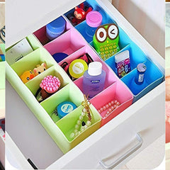 2 Pieces Multipurpose Plastic Storage Drawer Socks Undergarments Organizer/Stackable Drawer/Wardrobe Organiser Rack/For Socks/Ties/Jewellery And More (2 pcs socks org.)