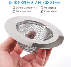Stainless Steel Household Kitchen Sink Strainer Jali for Home Bathroom Kitchen Shower Blockage-Proof Hair Stoppers Drain Sink Colander Floor Drain