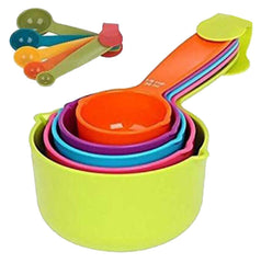 Measuring Cups & Spoon Combo for Dry or Liquid/Kitchen Gadgets for Cooking & Baking Cakes/Measuring Cup Set Combo with Handles (Set of 5 Cups and 5 Spoons)