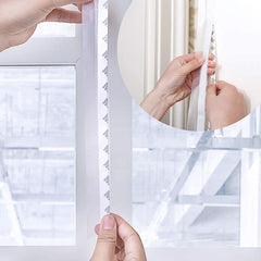 Silicone Door Seal Strips, Soundproof Weather Stripping Windproof Door, Self Adhesive Sealing Sticker for Window Gaps, Insect, Bottom of Side Door Tape for Home (3 Meter,White)