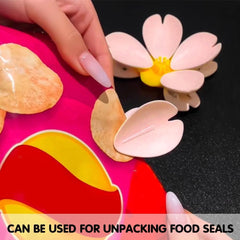 2-in-1 Sakura Food Bag Clip & Fridge Magnets, 3D Plastic Flower Snack Sealing Clip, Creative Dual Use for Kitchen, Home & Office Decor (Pink)