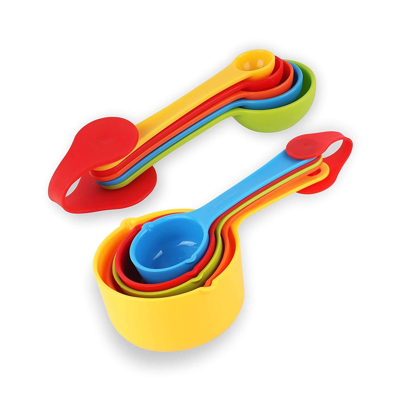 Measuring Cups & Spoon Combo for Dry or Liquid/Kitchen Gadgets for Cooking & Baking Cakes/Measuring Cup Set Combo with Handles (Set of 5 Cups and 5 Spoons)