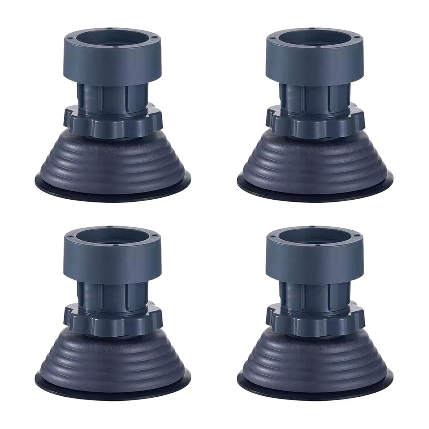4 pcs Washing Machine Vibration Pads - Adjustable Dryer Shock & Noise Cancelling Pads, Anti Vibration Pads for Washing Machine Support, Height Adjustment Feet for Refrigerators