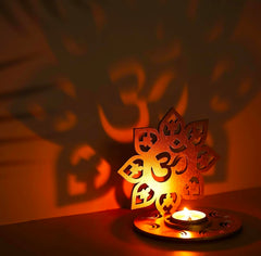1 piece Om Shape Shadow Tea Light Candle