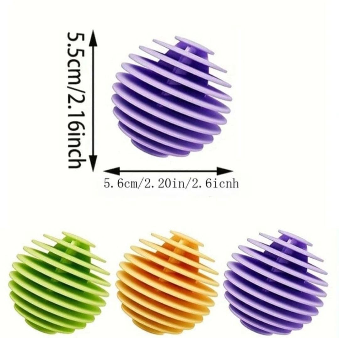 Laundry Anti-Tangle Washing Balls || Fabric Softener & Anti-Wrinkle Dryer Balls for Washing Machine || Reusable Washer Balls for Tangled-Free Clothing (3Pcs Washing Balls)