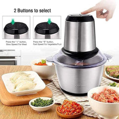 Stainless Steel Electric Meat Grinders with Bowl for Heavy Kitchen Food Chopper(2 Liter)