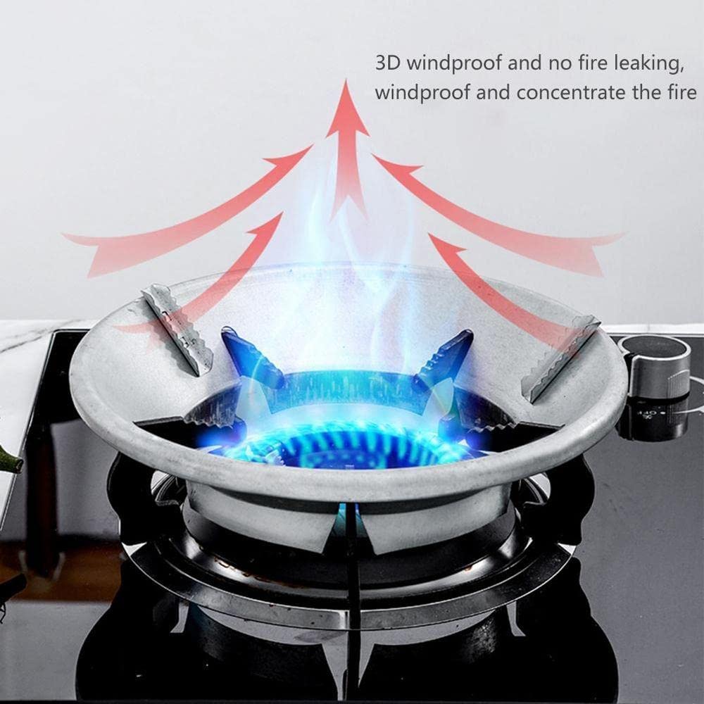 Gas Saver Burner Stand for Kitchen | Free 2 Steel Straws | Windproof, Anti Rust & Skid Design, High Temp Resistant | Metal | with 4 Supported Legs | Universal Fitting | Chula