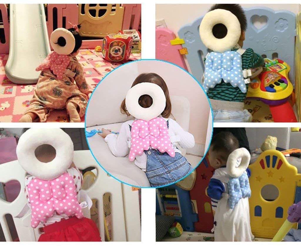 Cotton Baby Head Protector Baby Toddlers Head Safety Pad Cushion Baby Back Protection Prevent Toddlers Injured (Multicolor)