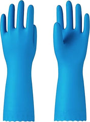 Cleaning Gloves | Reusable Heavy Duty Rubber Gloves for Household Cleaning, Dish Washing, Gardening & Car Washing | Blue (Pack of 2)