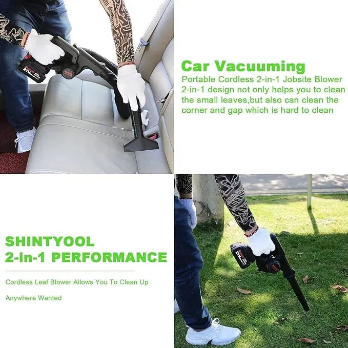 Mini Blower Black | 2 in 1 Cordless Small Blower