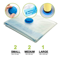 Vacuum Packing Bags Storage Ziplock Space Saver Reusable Travel Bag For Clothes, Blankets, Bedding, Comforter, Pillows Could Save Your Space(Pack of 5)