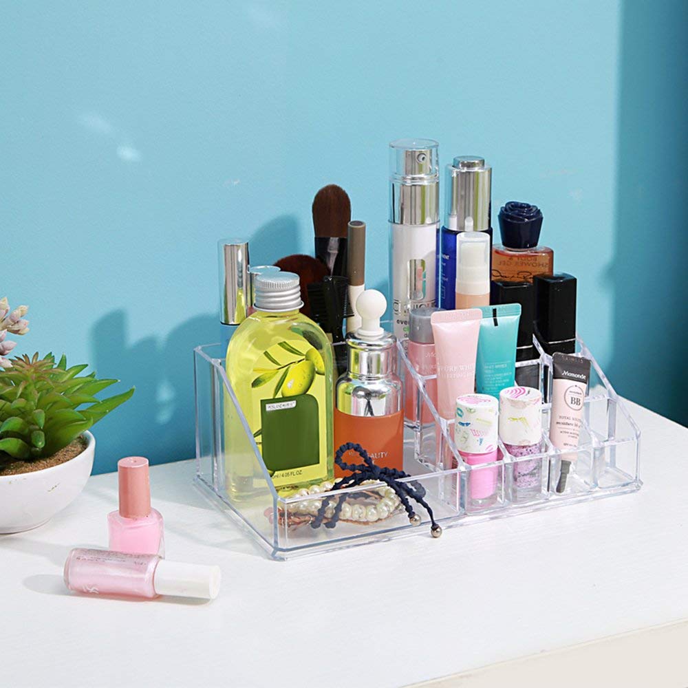 Acrylic Makeup Cosmetic Organizer, 16 Sections Cosmetic Lipstick Makeup Organiser Display Storage Stand Holder