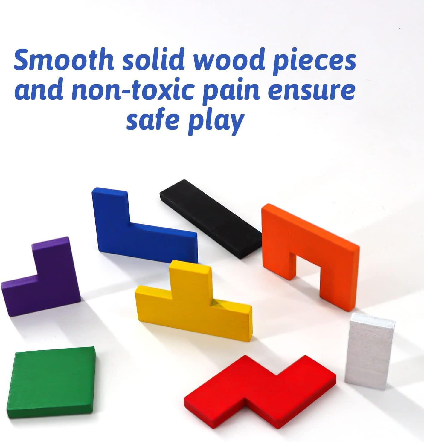 OYZEKX Wooden Russian Blocks Puzzles for Kids Adults, Wood Intelligence Kids Toys for 2-5 Years Boy,Wooden Puzzles Brain Teasers Toy Educational Gift for 7-10 Years