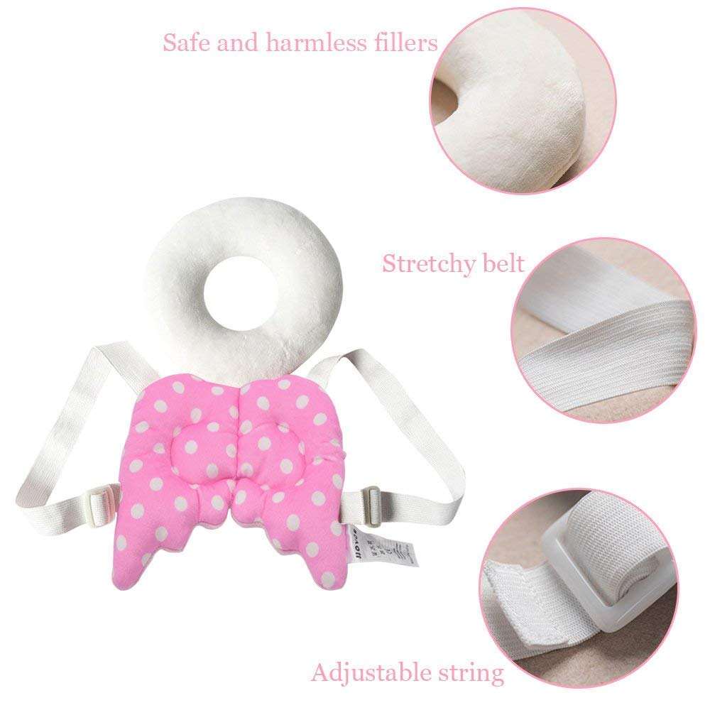 Cotton Baby Head Protector Baby Toddlers Head Safety Pad Cushion Baby Back Protection Prevent Toddlers Injured (Multicolor)