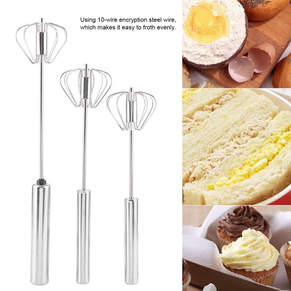 Kitchen Manual Hand Blender Automatic Egg Beater & Stirring Stainless Steel Rotating Push Whisks Mixer For Kitchen Baking/Lassi/Butter Milk Frother/Cream/Madhani/Coffee/Cake Mixing/Restaurant