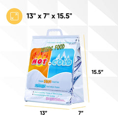 Hot and Cold Insulated Bags for Food Delivery, Keeps Food Warm or Frozen, Food Storage for Hot and Frozen Food for Travel, Disposable Cooler Bag, Reinforced Thermal Lunch Bag (1)