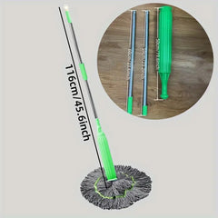 2 in 1 Dehydrated Floor Cleaning Mop Self-Wringing 360 Rotatable Adjustable Microfiber Wet and Dry Mop for Bathroom/Offfice/Home/Outdoor