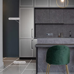 Tile Stickers Decorative Floor Wall Sticker Foil Line Peel and Stick Adhesive Waterproof Gap Cover for Kitchen Bathroom Living Room Bedroom (1pc Roll) Silver (1cm*50 miter)