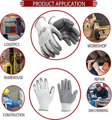 Anti Cutting Cut Resistant Hand Safety Gloves Cut-Proof Protection with Rubber Grade (5 pair)