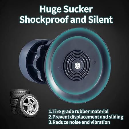Washing Machine Vibration Pads, Floor Trays, Refrigerator Stand, Washing Machine Stand,Height Adjustment Feet for Refrigerators, Fridge Stands with Anti-Slip Rubber (4 Pcs Set) (Grey-Round)