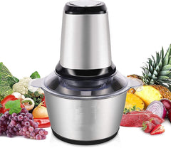 Stainless Steel Electric Meat Grinders with Bowl for Heavy Kitchen Food Chopper(2 Liter)