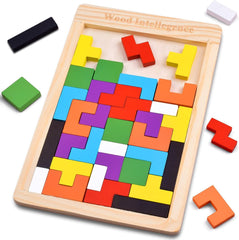 OYZEKX Wooden Russian Blocks Puzzles for Kids Adults, Wood Intelligence Kids Toys for 2-5 Years Boy,Wooden Puzzles Brain Teasers Toy Educational Gift for 7-10 Years
