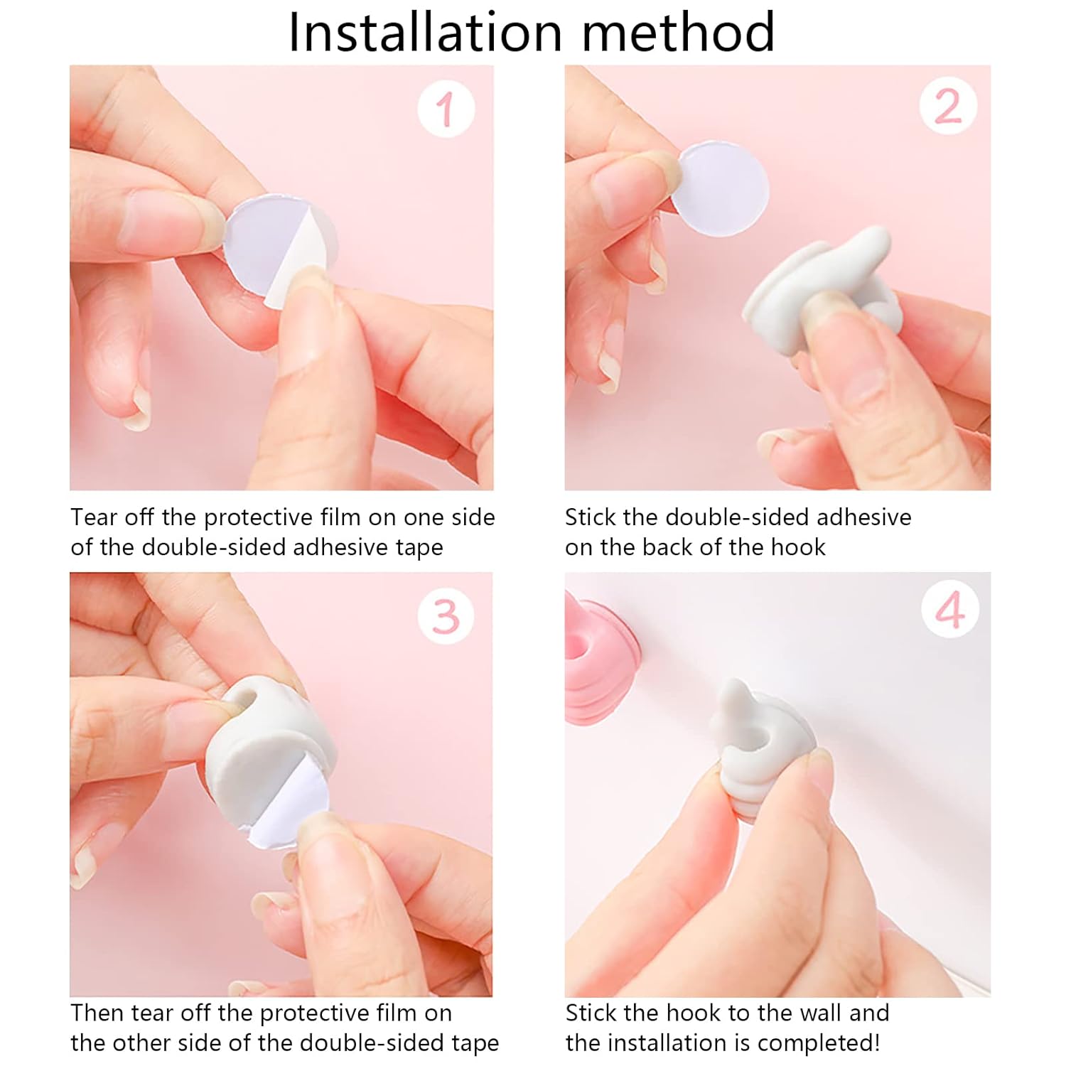 Self Adhesive Thumb Wall Hooks for Hanging Cable Organizer Clips No Punching Key Hook Holder Wall Hangers Multifunctional Utility Silicone Hooks Desk Wire Management, Random Color 12Pc