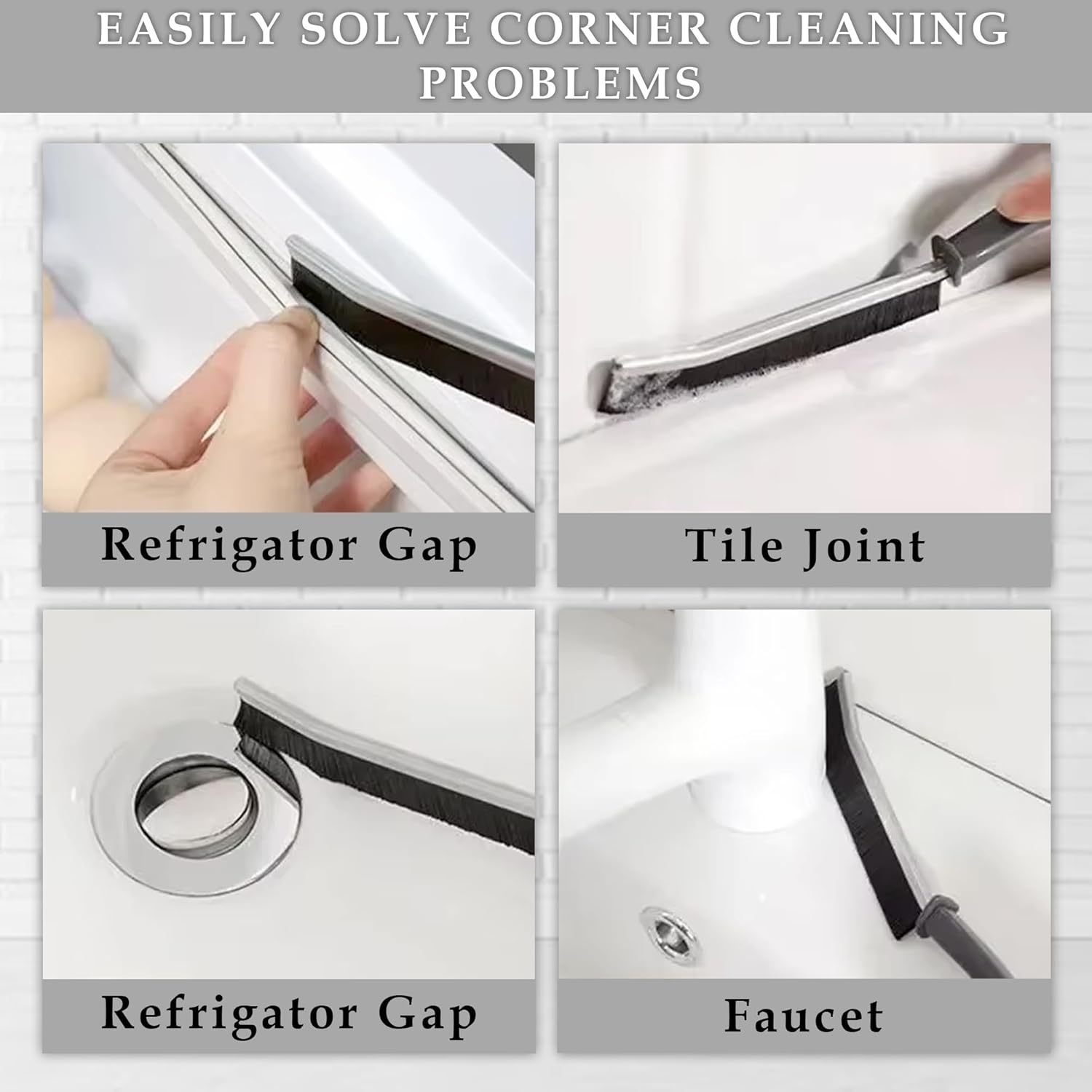 GADGETS Mini Gap Cleaning Brush Hard Bristle Gap Brush for Cleaning Multipurpose Crevice Cleaning Brush Dead Corner Cleaning Brush Used for Home Toilet Bathroom Kitchen Tiles Window Slots (1 pcs)