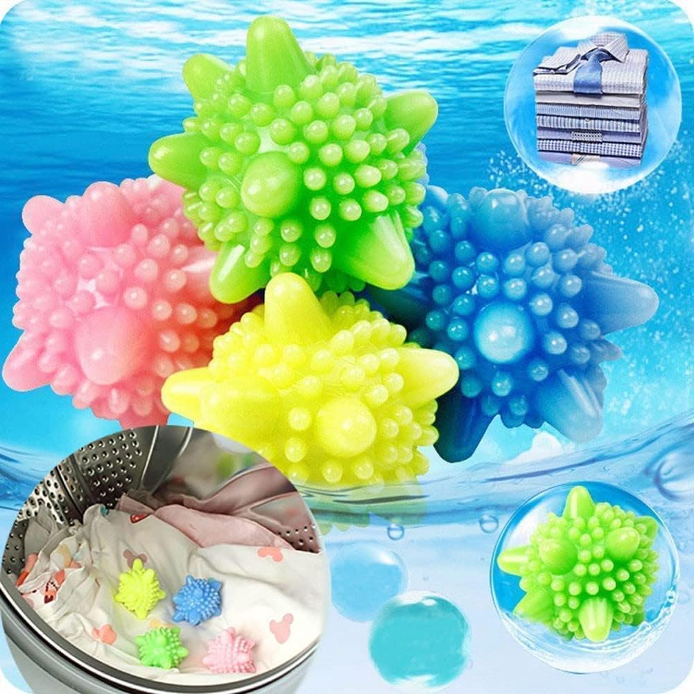 Reusable Washer Balls, Enhance Machine Cleaning with Tangle-Free Scrubbing Power and Soften Clothes Using Colorful Silicone Dryer Balls, Laundry Washing Balls (Pack of 10)