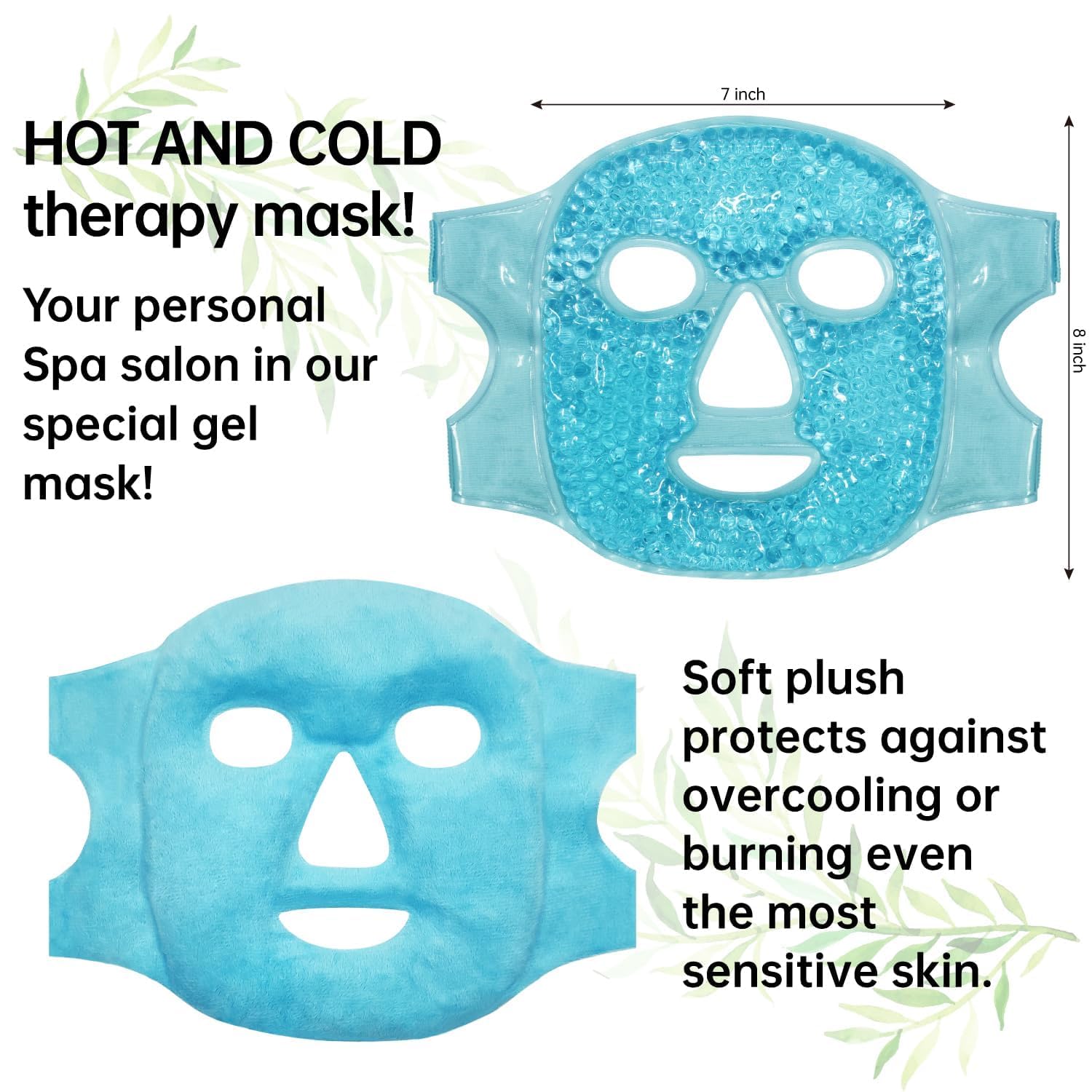 Face Mask Cold Face Eye Mask, Ice Pack Reduce Face Puff, Dark Circles, Gel Beads Hot Heat Cold Compress Pack, Face SPA for Woman Sleeping, Pressure, Headaches, Skin Care Collagen Face Mask