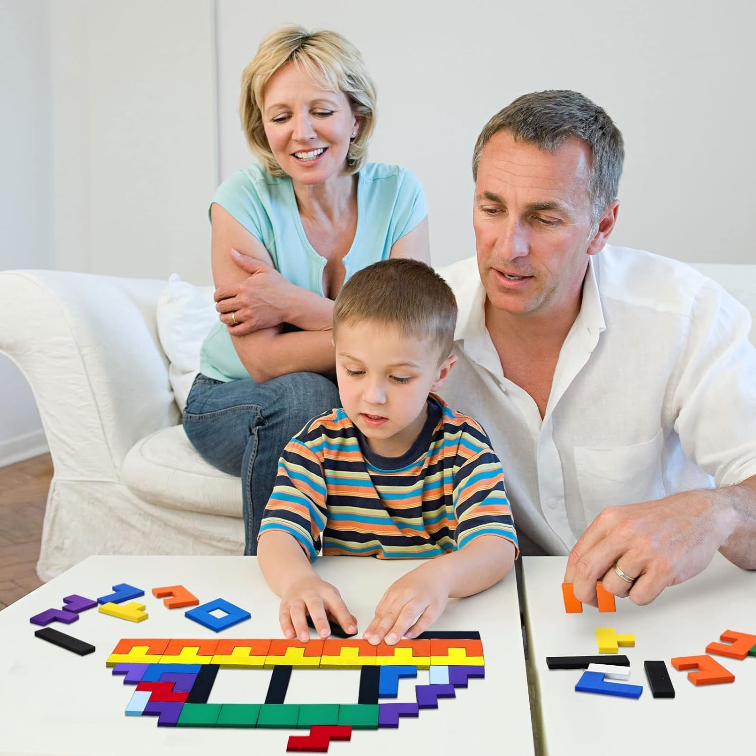 OYZEKX Wooden Russian Blocks Puzzles for Kids Adults, Wood Intelligence Kids Toys for 2-5 Years Boy,Wooden Puzzles Brain Teasers Toy Educational Gift for 7-10 Years