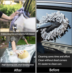 5 PCS Microfiber Duster Kit - Interior & Exterior Cleaning Tool Pollen Removing Extendable Long Handle Duster for Bike & Motorcycle Accessories with 2 Cleaning Tablet Free (5)