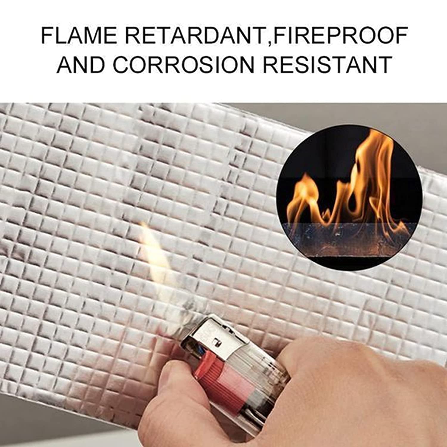Aluminum Foil Waterproof Leakage Repair Tape for Surface Crack, Roof, Pipe Strong Adhesive Sealing Butyl Rubber Tape (2 inch, 5cm)