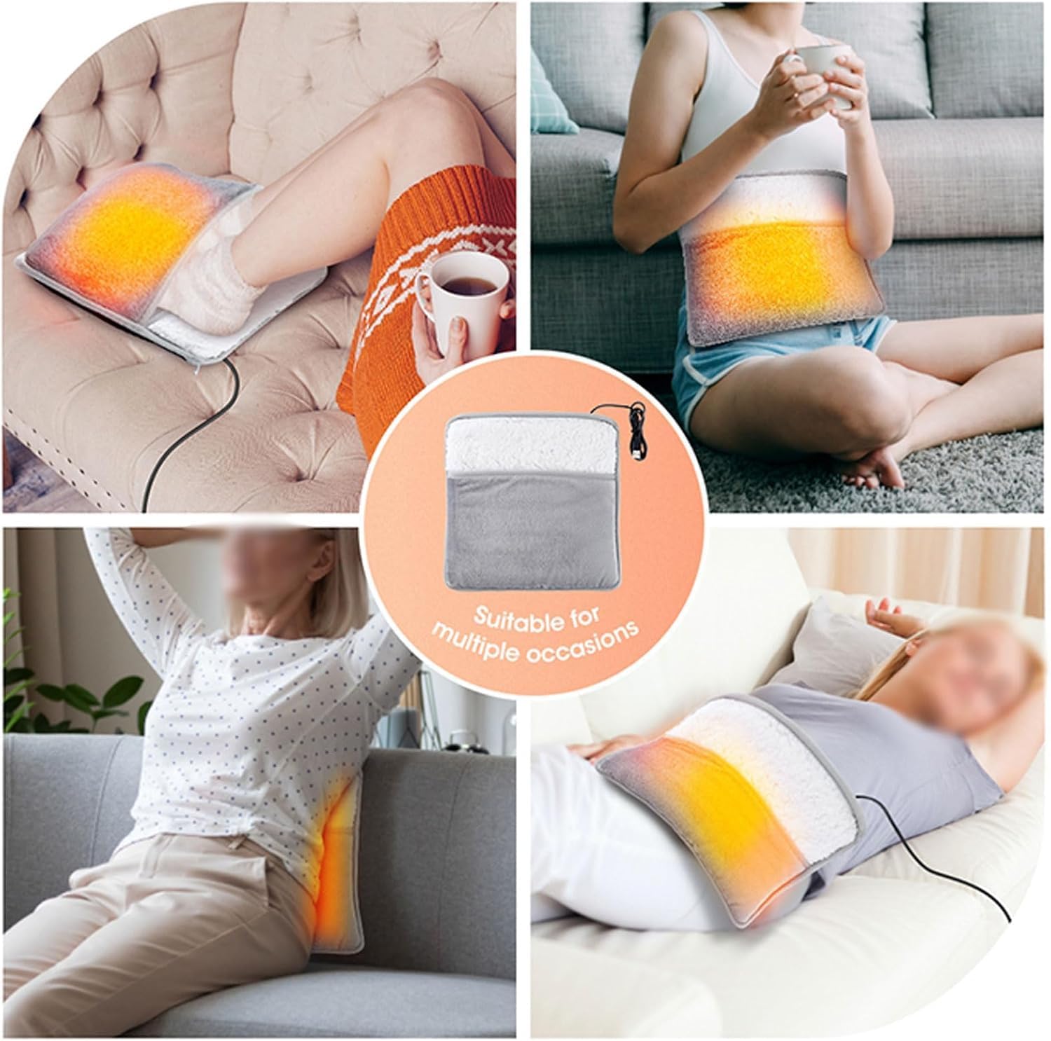 Household Foot Heating Pad with USB Electric Heated Warmer, Large Pocket Design for Winter Comfort, Constant Temperature Soft Warmer for Home, Office, and Dorm Energy Efficient Use