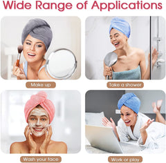 Hair Towel Wrap Absorbent Towel Hair Towel Hair-Drying Bathrobe Hair Warp Towel Microfiber Bath Towel Hair Dry Cap (Multicolor)(Pack of 1)