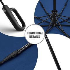 Umbrella for Men Women || Folding Umbrella With Carabiner Handle(Blue)