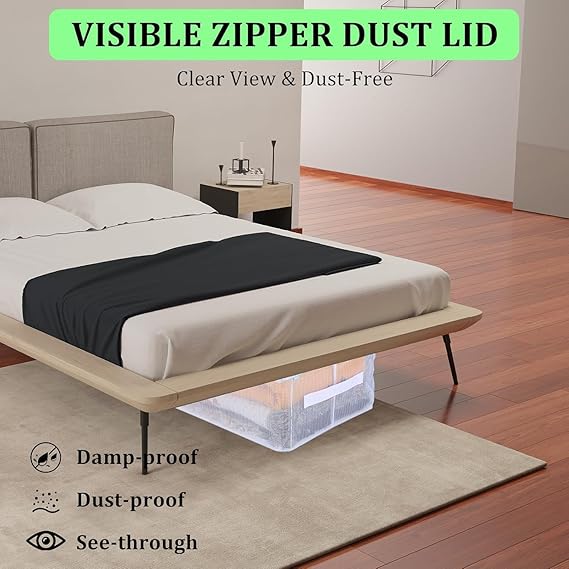 Multifunctional Transparent Shoe box Large capacity Stackable under the bed Shoes Storage box Bedroom Living room Storage Foldable Space-saving