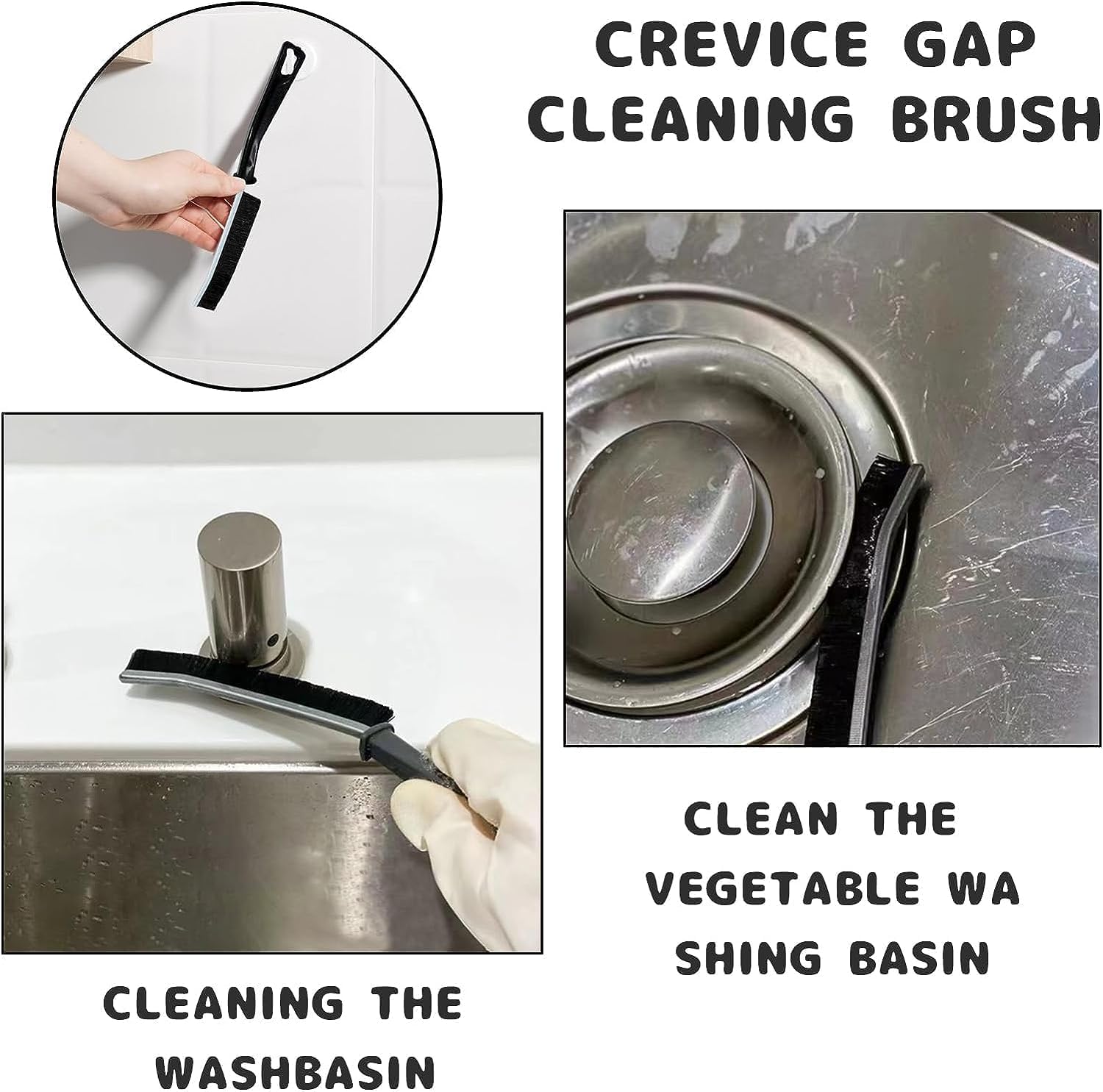 GADGETS Mini Gap Cleaning Brush Hard Bristle Gap Brush for Cleaning Multipurpose Crevice Cleaning Brush Dead Corner Cleaning Brush Used for Home Toilet Bathroom Kitchen Tiles Window Slots (1 pcs)