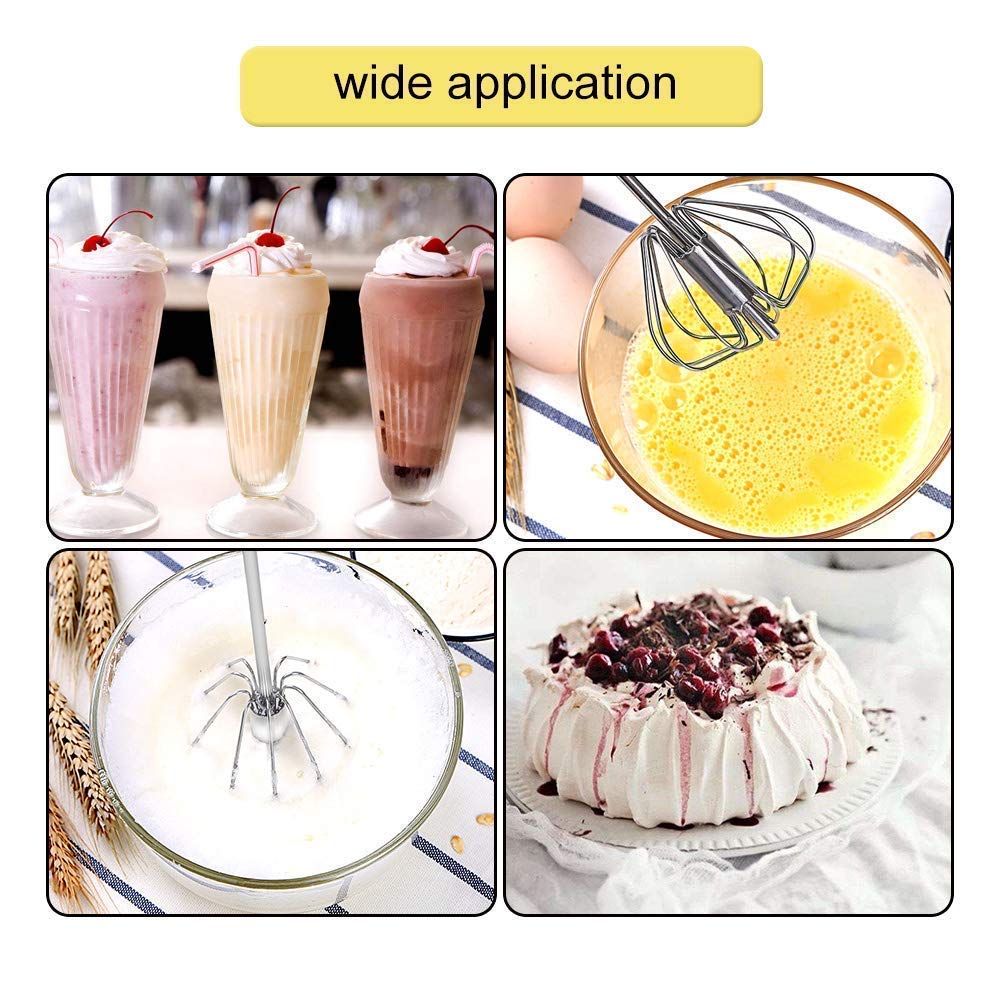 Portable Hand Blender Machine for Kitchen Stainless Steel Mini Handheld Drink Frother Former Mixing Coffee,Hot Milk,Latte Coffee,Stirrer Egg Beater (Silver- Steel)