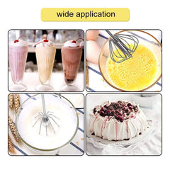 Portable Hand Blender Machine for Kitchen Stainless Steel Mini Handheld Drink Frother Former Mixing Coffee,Hot Milk,Latte Coffee,Stirrer Egg Beater (Silver- Steel)