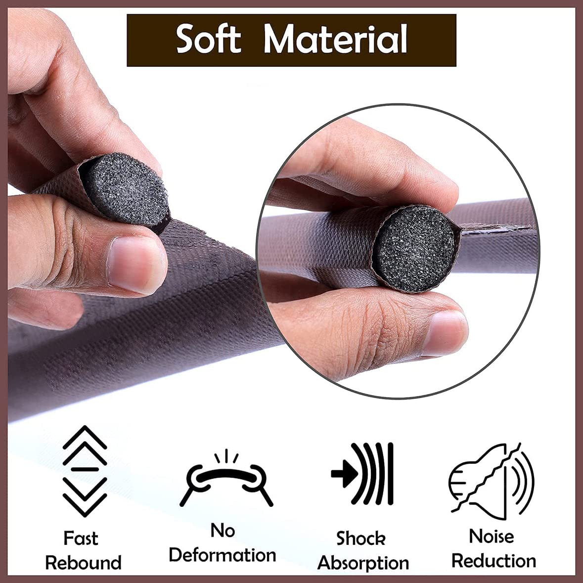 Door Bottom Sealing Strip Guard for Home | (39 inches) | Door Stoppers | Door Seal | Door Closers | Sound-Proof Reduce Noise Energy Saving Weather Stripping | Waterproof - Brown (Pack of 2)