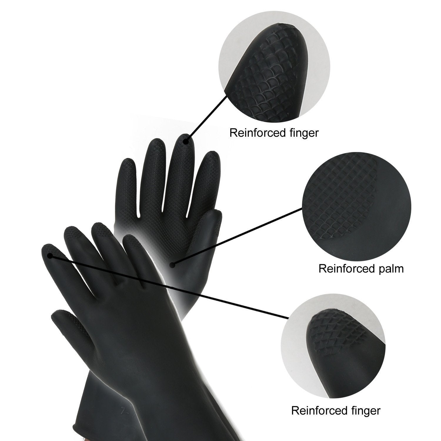 Rubber Cleaning Gloves | Reusable Gloves for Cleaning | Chemicals & Detergents Resistant | Pack of 2 |Heavy Duty Hand Gloves|Hand Gloves for Dish Washing, Gardening & Cleaning